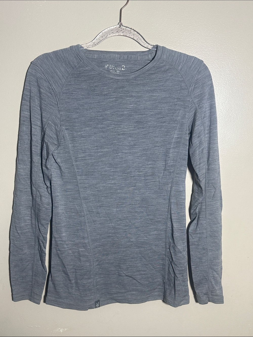 Ibex Woolies 2 Women’s Medium Gray Long Sleeved Layering Top